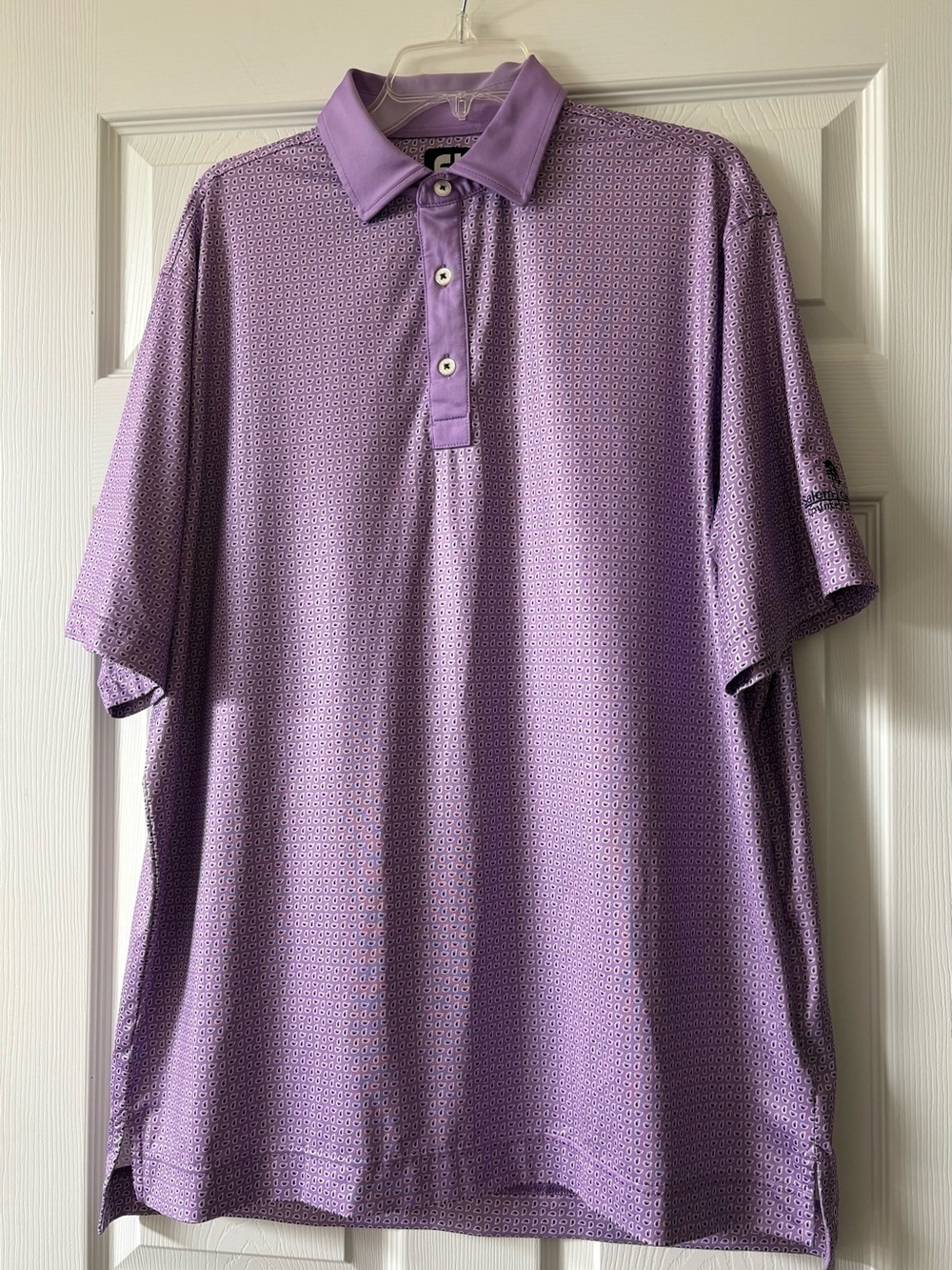 FootJoy Lavender Geometric Golf Polo